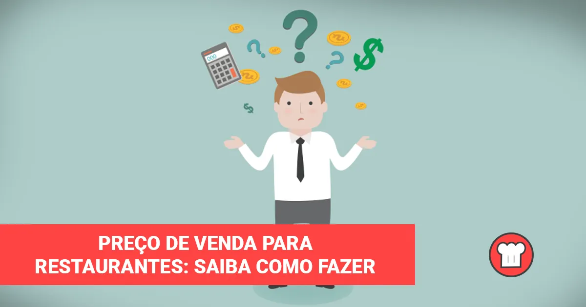 preço-de-venda. Uma ilustração de um homem com dúvidas sobre questões financeiras como a precificação.