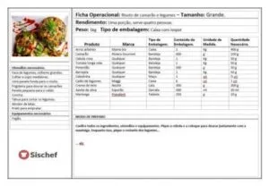 Ficha técnica para restaurante