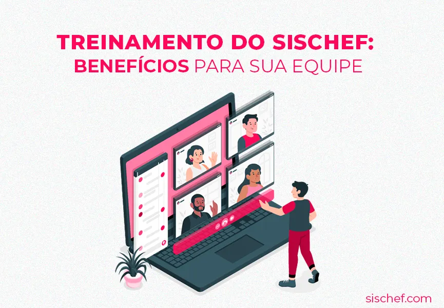 Capa com fundo branco e letras. Imagem de um treinamento online com grupo de pessoas.