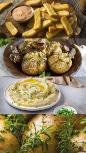pratos com batatas